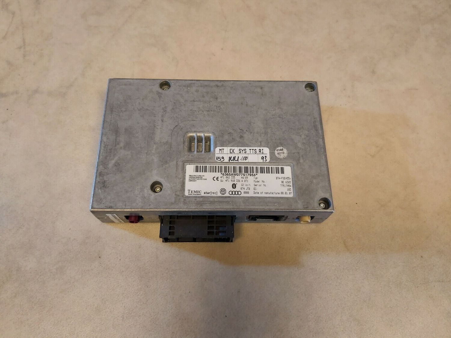 Audi A6 A8 Q7 Bluetooth Interface 4F1862335 Control Unit Interfacebox 4F1910336A