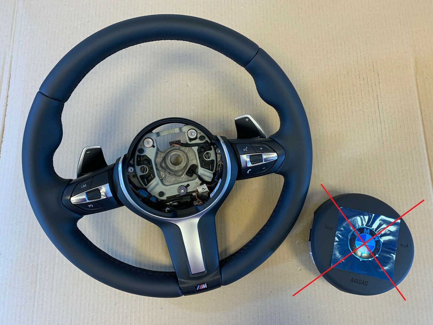BMW F15 F16 F25 F26 F39 F45 F48 OEM USA M Steering Wheel Paddles DUAL AIR VIBRO