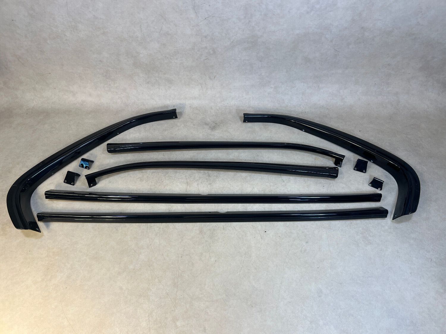 Genuine BMW 7 E23 Moulding drip Exterior trim SET Shadowline SCHWARZ BLACK 6 pcs