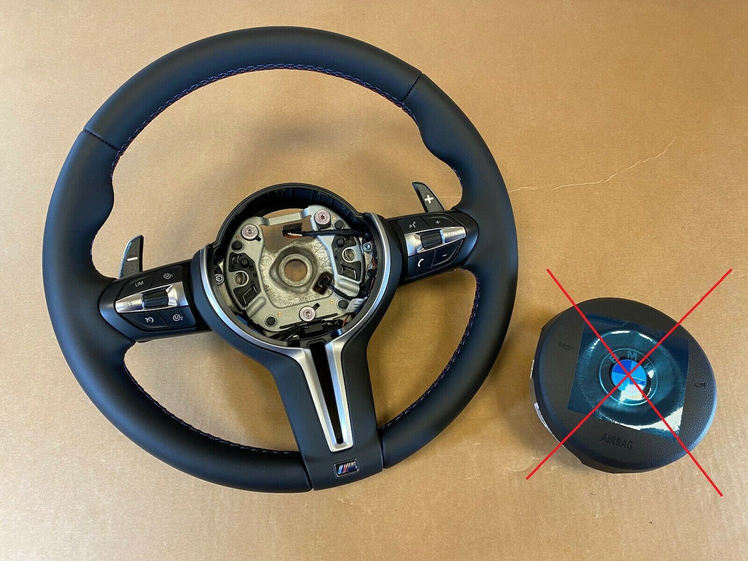 BMW M5 M6 F10 F06 F12 F13 GENUINE USA M Sport Steering Wheel Paddles Heating