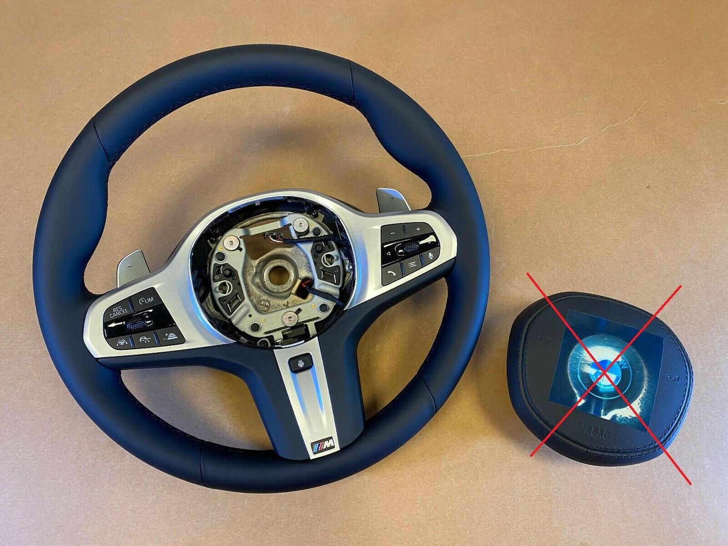 BMW 5 6 X3 X4 G30 G31 G32 G01 G02 LCI M Steering Wheel Paddles HEAT ASSIST VIBRO