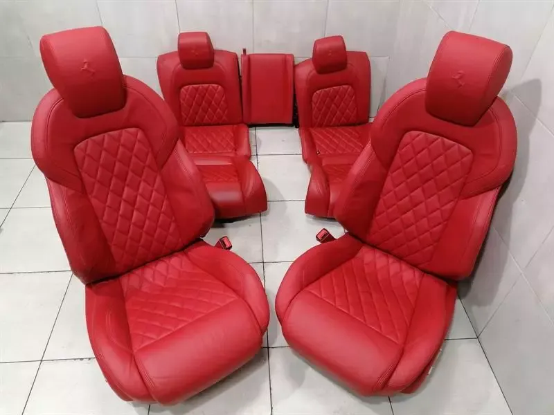 Ferrari FF F151 Red Diamond Sitched Seat Set + Screens Multimedia 12-16 SEAT