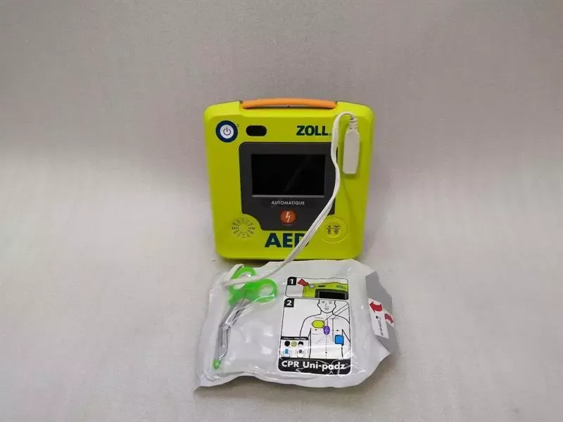 NEW"" AED3 AED 3 Defibrillator SET automatic FRENCH LANGUAGE ONLY