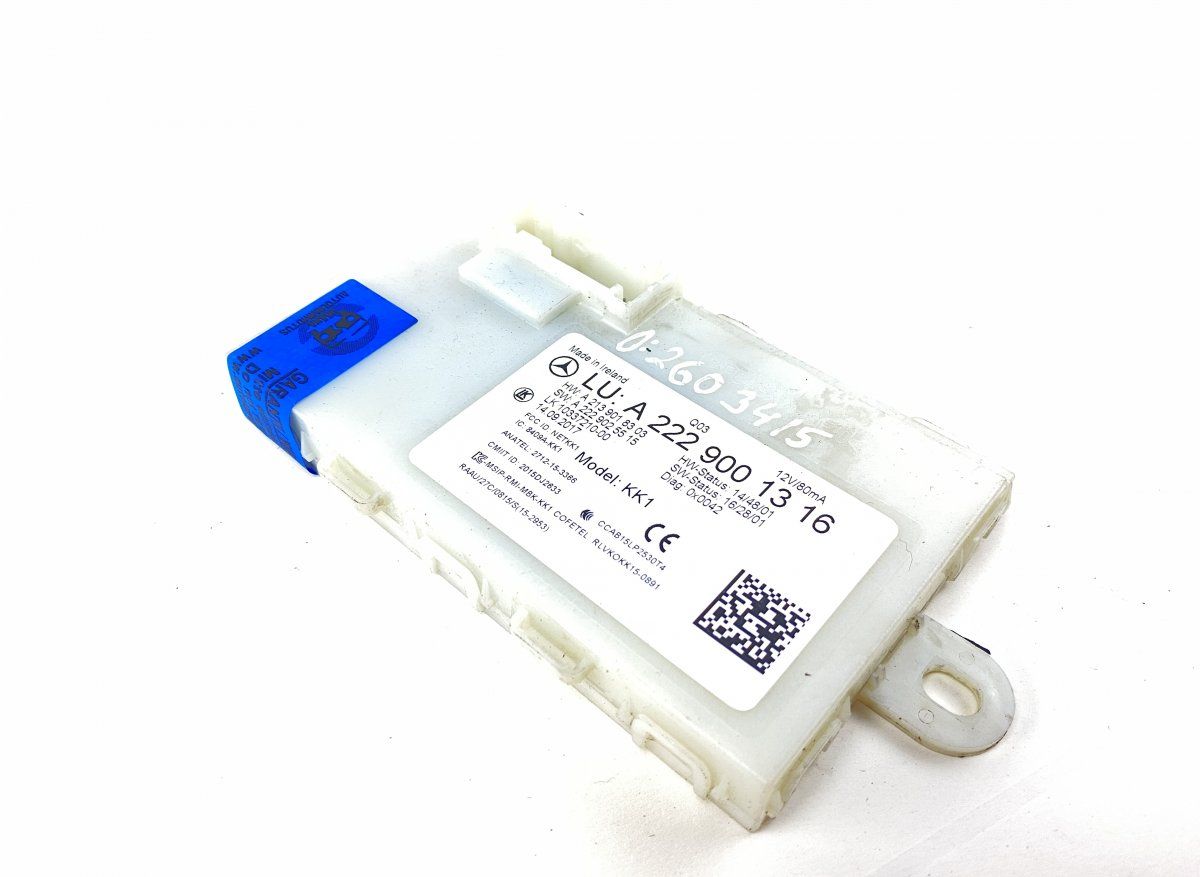 A2229001316 KEYLESS GO control unit MERCEDES-BENZ S-CLASS (W222, X222) (2013-2020)