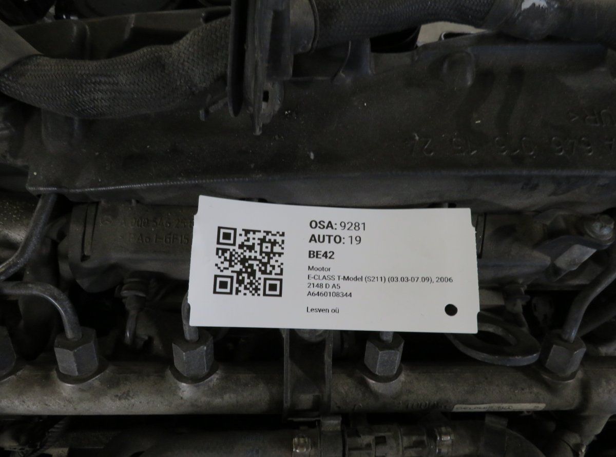 A6460108344 6460108344 Engine MERCEDES-BENZ E-CLASS (W211) (2002-2009)