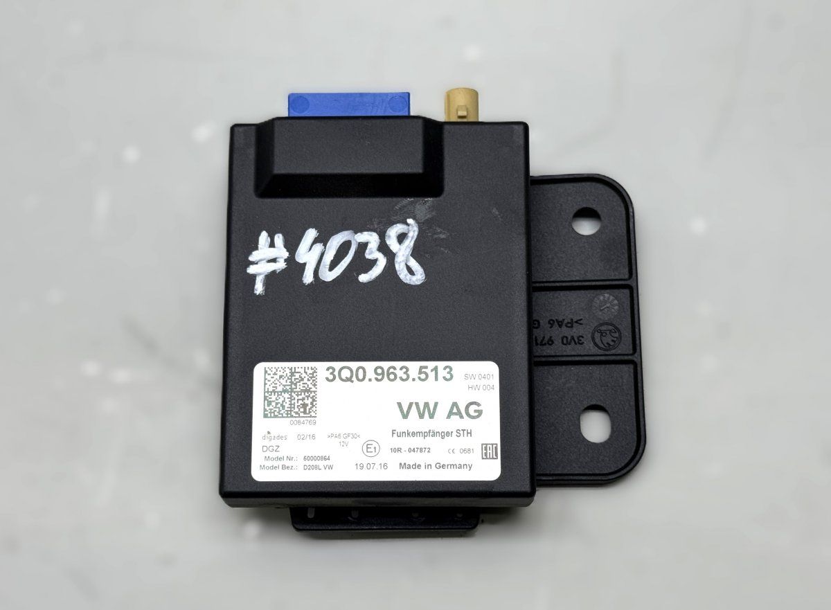 3Q0963513 Auxiliary heater control unit SKODA SUPERB III (3V3, 3V5) (2015-2024)