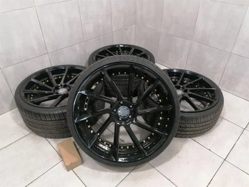 R22 MERCEDES CL W216 ALLOY WHEEL AFTERMARKET SET 22 9J 10.5J RIM SET