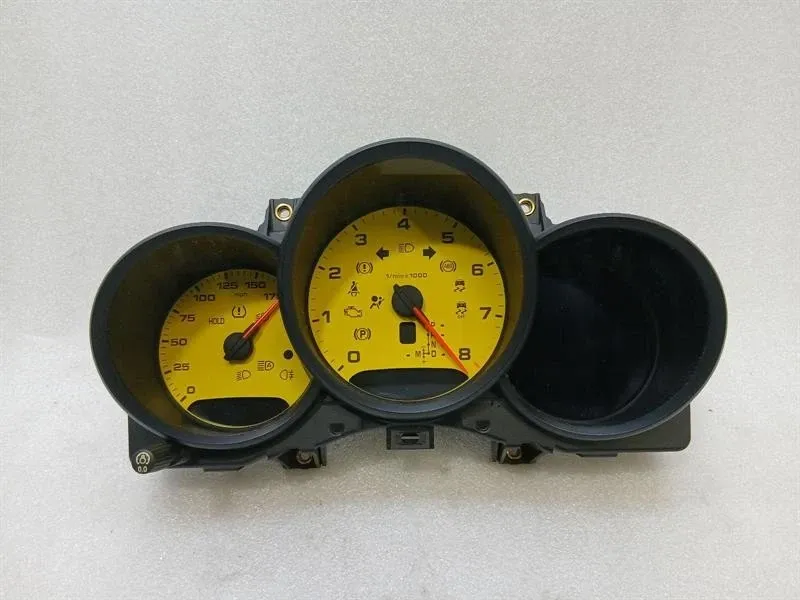 Porsche Cayman 718 Instrument Cluster 9P9920950R Speedometer Racing Yellow MPH