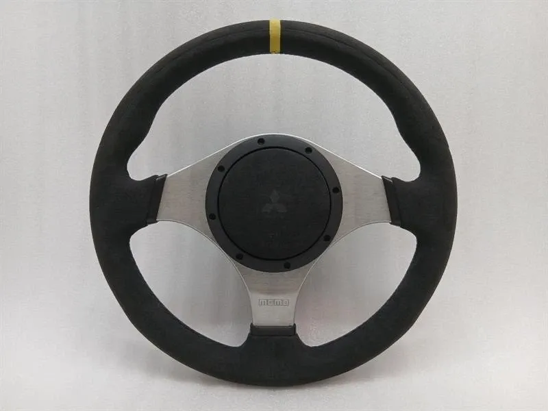 Misubishi Lancer Steering Wheel EVO EVOLUTION 7 8 9 MOMO JDM OEM SET ALCANTARA