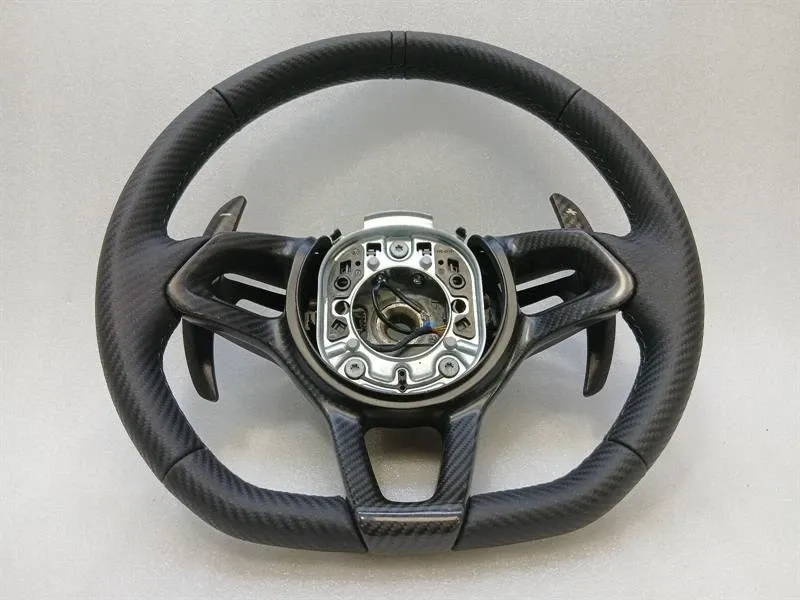 McLaren 720S Steering Wheel Carbon Leather Steering Wheel Senna 600LT PADDLES SET 765LT