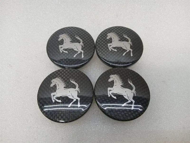 Ferrari 296 GTS F171 889561 CARBON WHEEL HUB CAP SET OEM 54mm