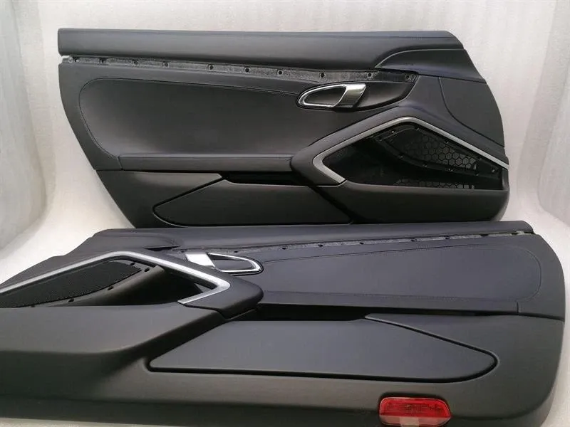 Porsche 911 991 door card set set 991 black leather door panel Burmester