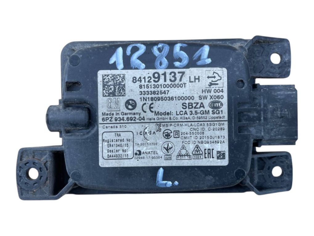 84129137 6PZ934692 6PZ93469204 Control unit, BLIND SPOT OPEL INSIGNIA B (Z18) (2017-2022)