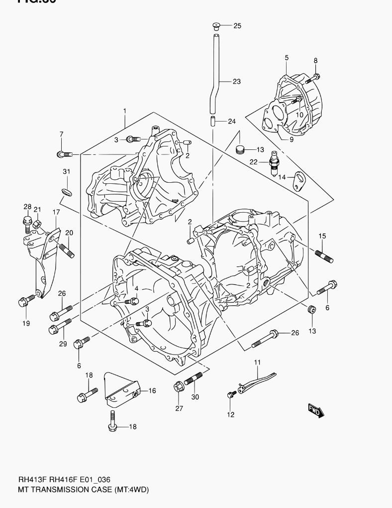 RH416F Gearbox SUZUKI LIANA (ER) (2001-2007)