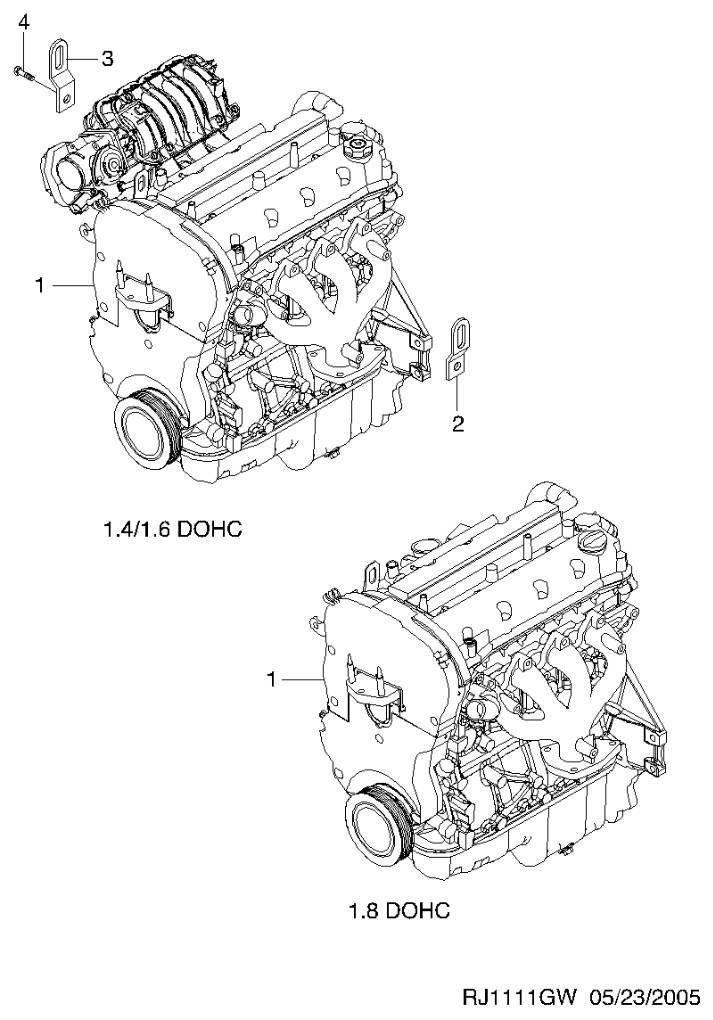 F16D3 Engine CHEVROLET LACETTI (J200) (2003-2013)