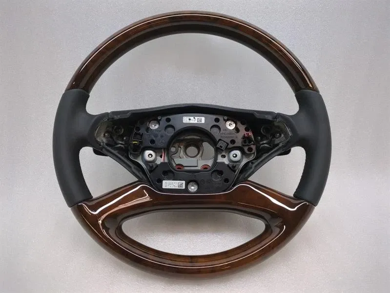 MERCEDES S W221 MOPF LIFT WOOD Steering Wheel A2214609203 Steering Wheel A2219063800