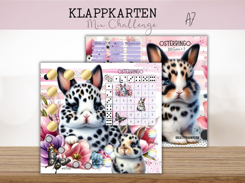 OSTERBINGO A7 Klappkarte
