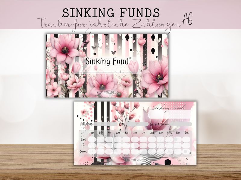 PINK MAGNOLIA Sinking Funds Tracker A6