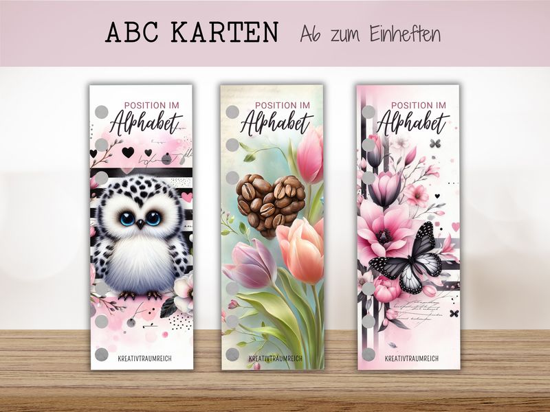 ABC Karten A6 zum Einheften