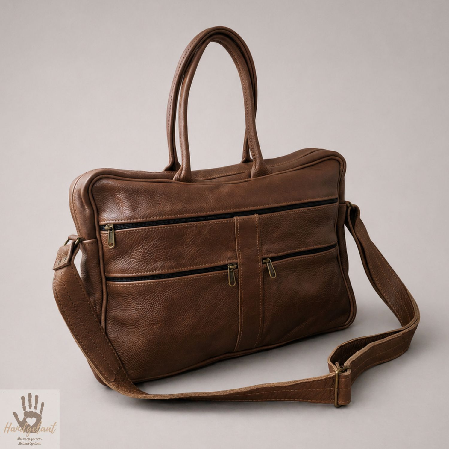 The Business Master | Slim Leather Laptop Bag