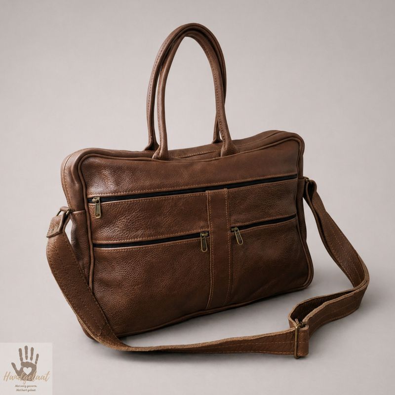 The Business Master | Slim Leather Laptop Bag
