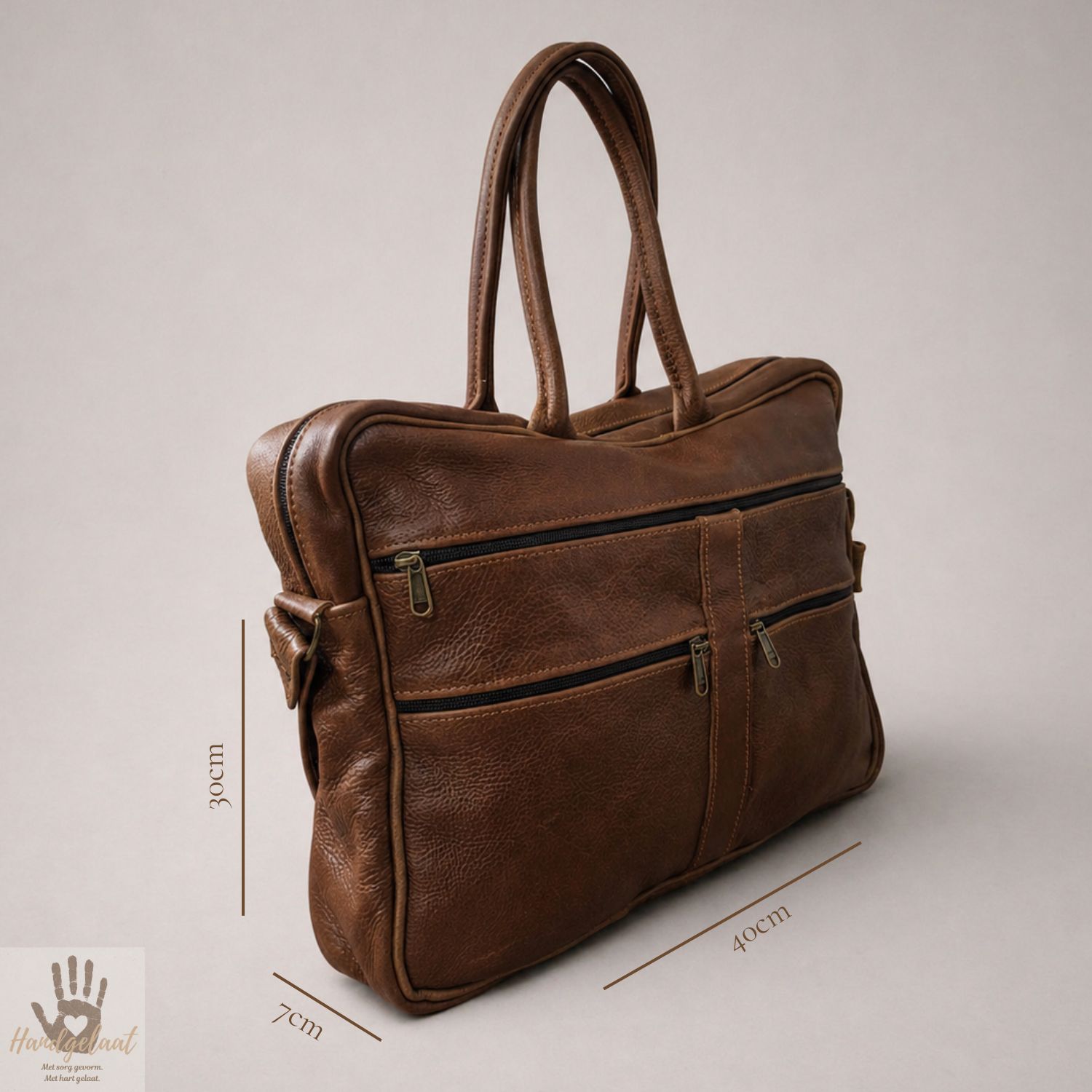 The Business Master | Slim Leather Laptop Bag