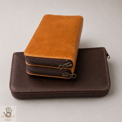 The Elegance | Women's Leather Double Zip Wallet