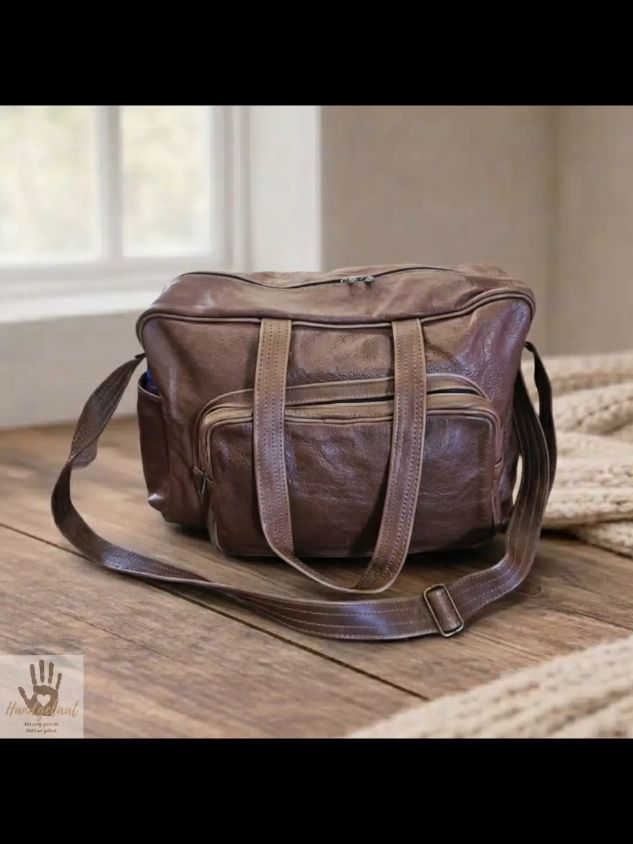 The Grace | Leather Shoulder Nappy Bag