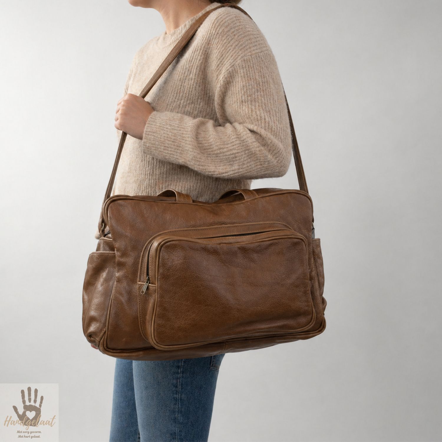 The Grace | Leather Shoulder Nappy Bag