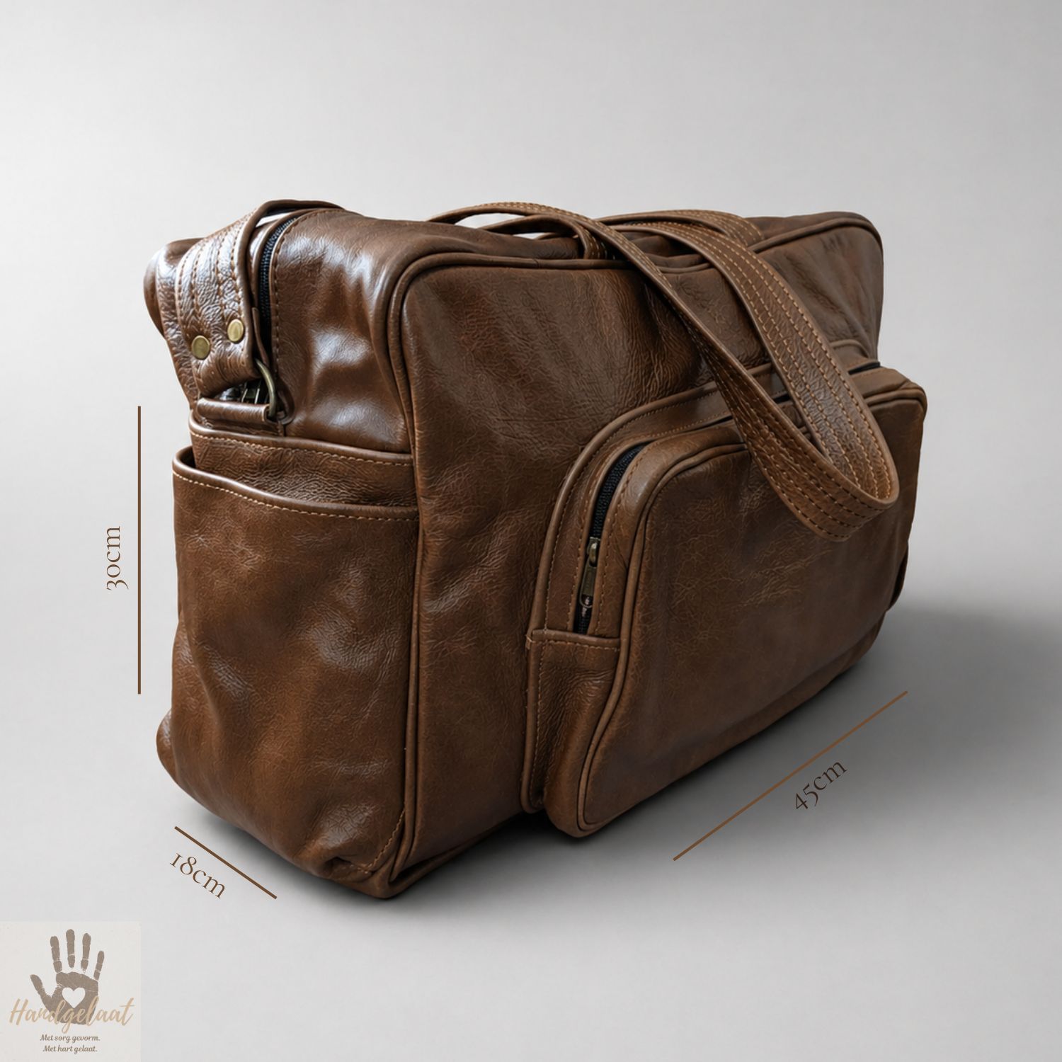 The Grace | Leather Shoulder Nappy Bag
