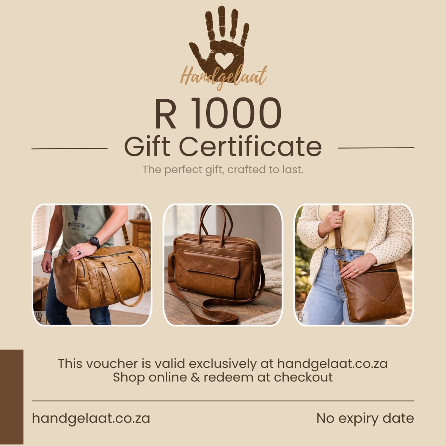 Handgelaat Digital Gift Card | R500, R1000, R2000