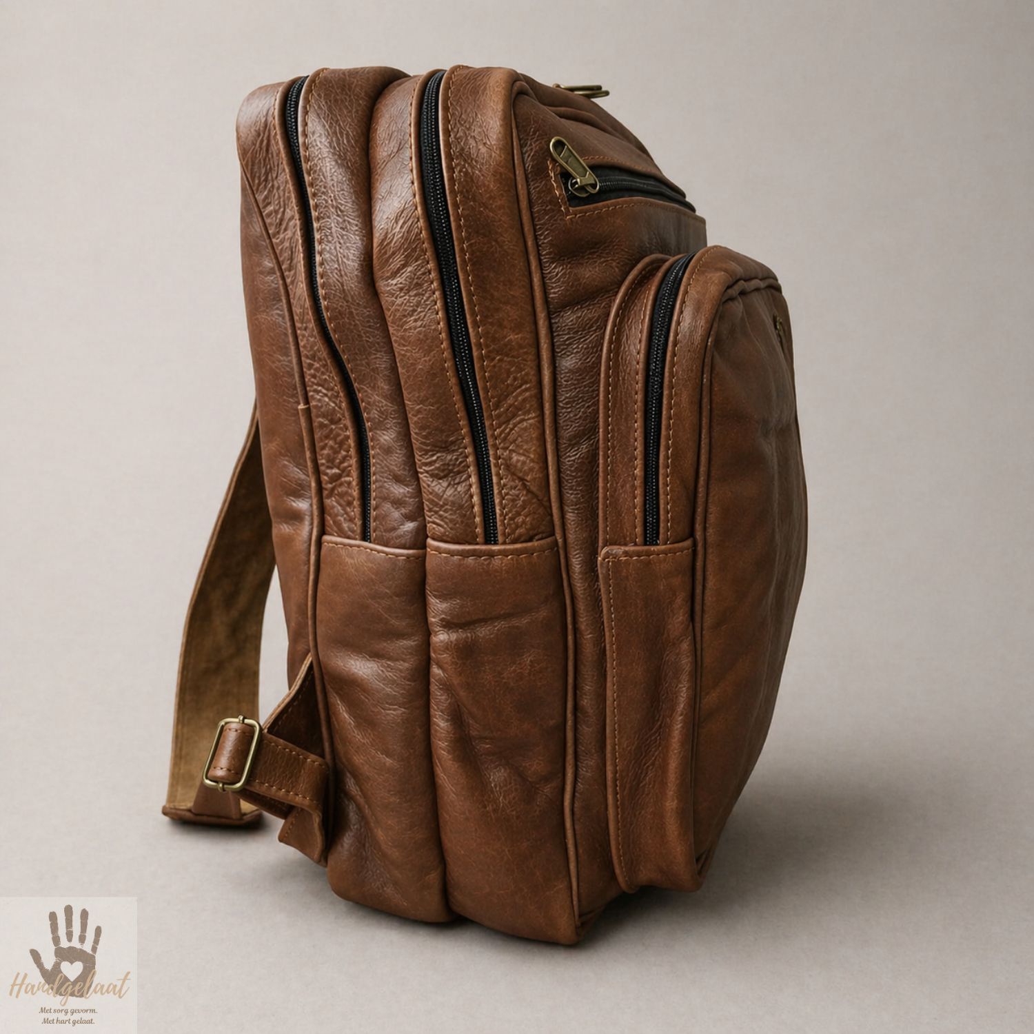 The Scholar | Padded Leather School Backpack