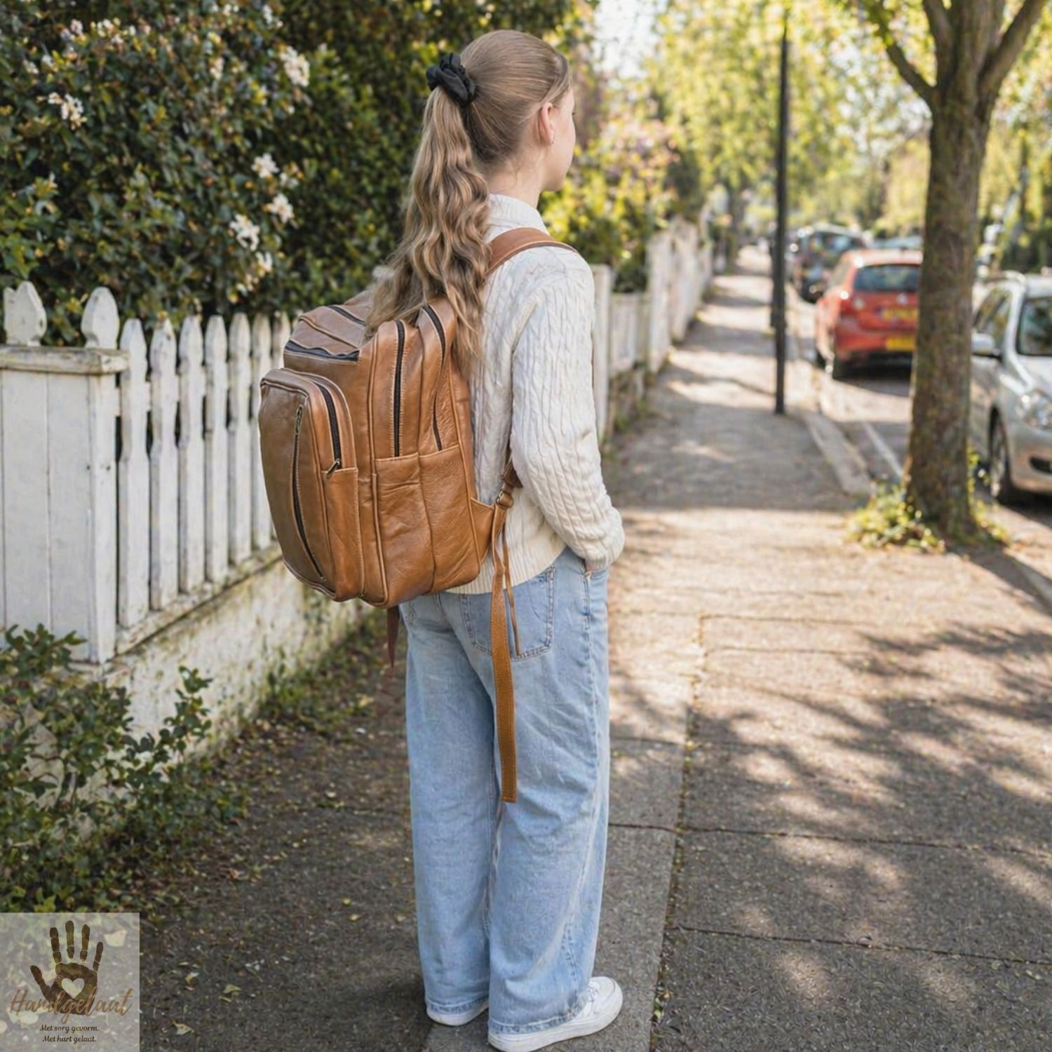 The Scholar | Padded Leather School Backpack