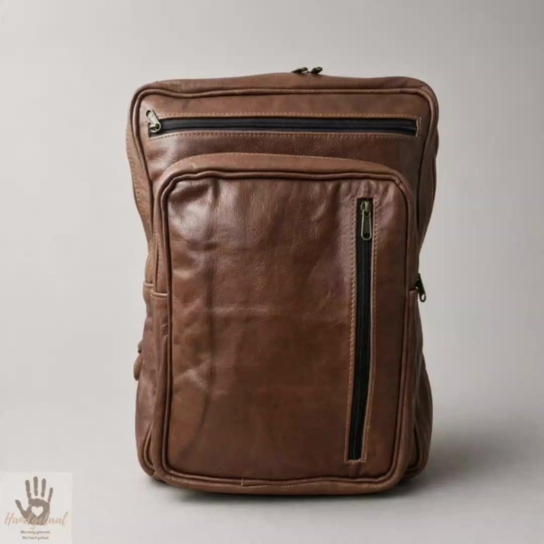 The Scholar | Padded Leather School Backpack
