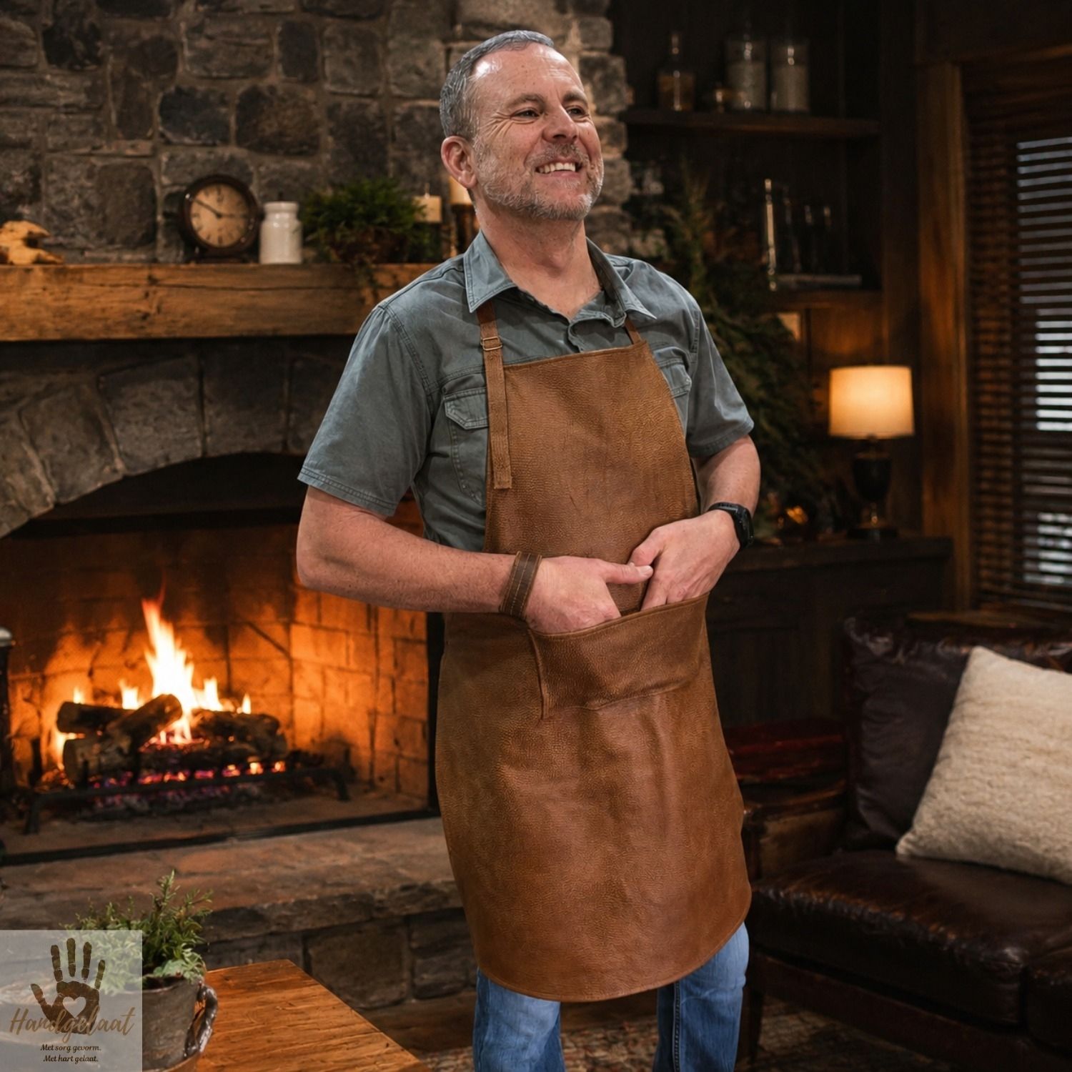 The Fireside Apron | Genuine Leather Apron