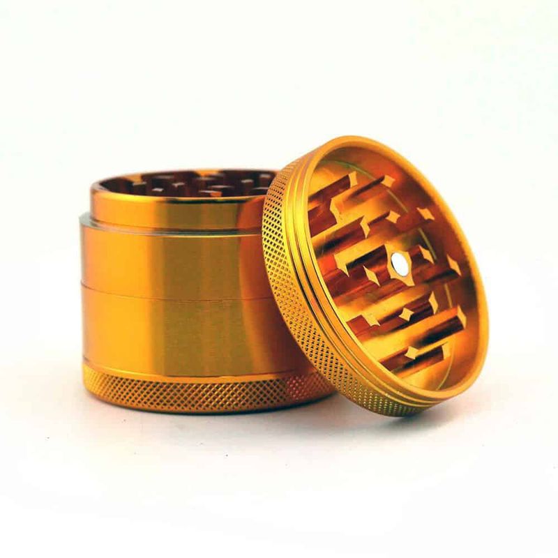 50mm 3 Part Gold Zinc Alloy Honeycomb Grinder