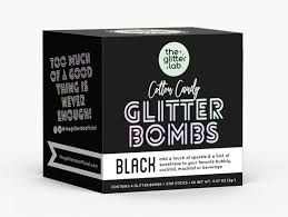 Drink Glitter Bombs For Cocktails, Mocktails & Soda, Attribute: Black