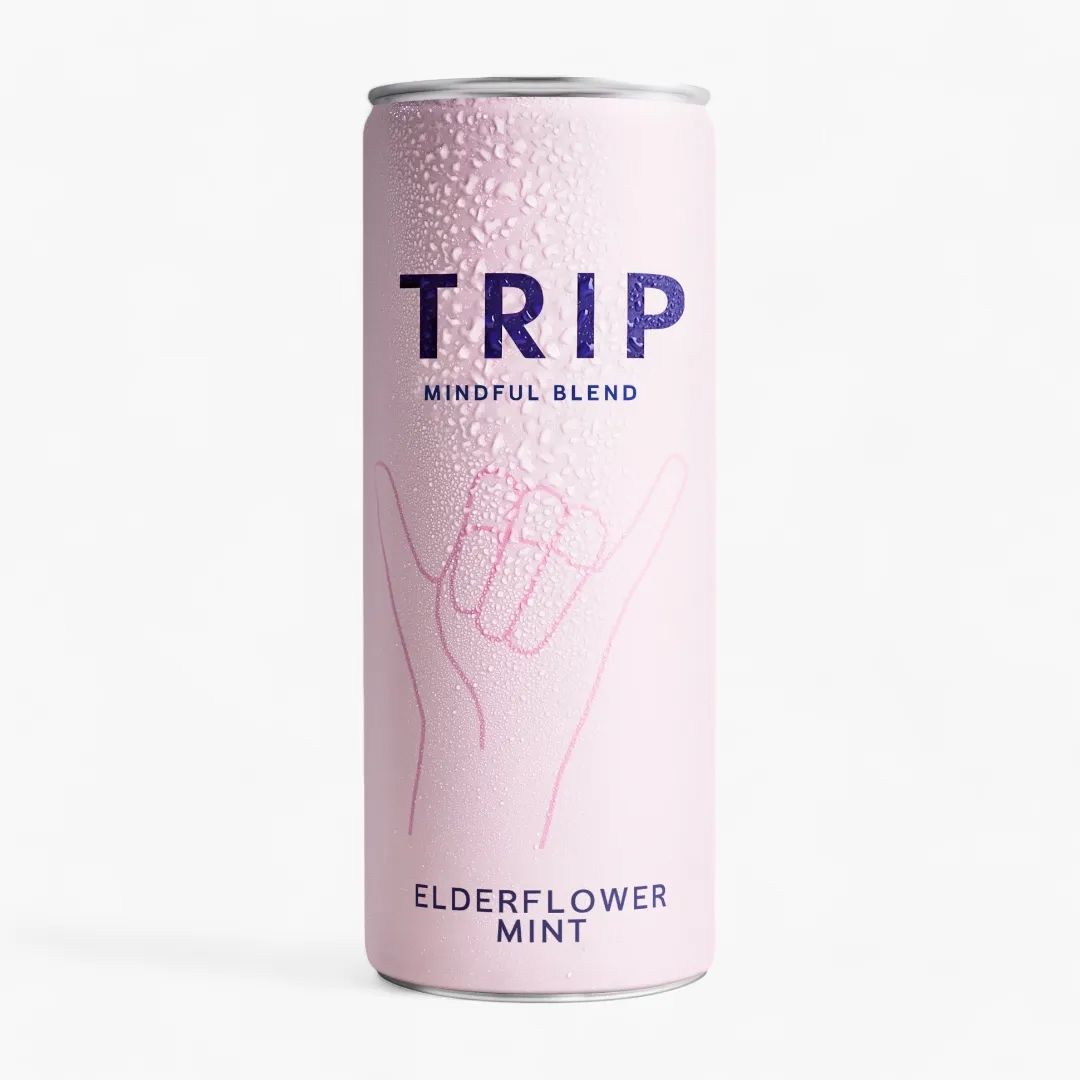 Trip Mindful Blend Sparkling Botanical Drink, Attribute: Elderflower Mint