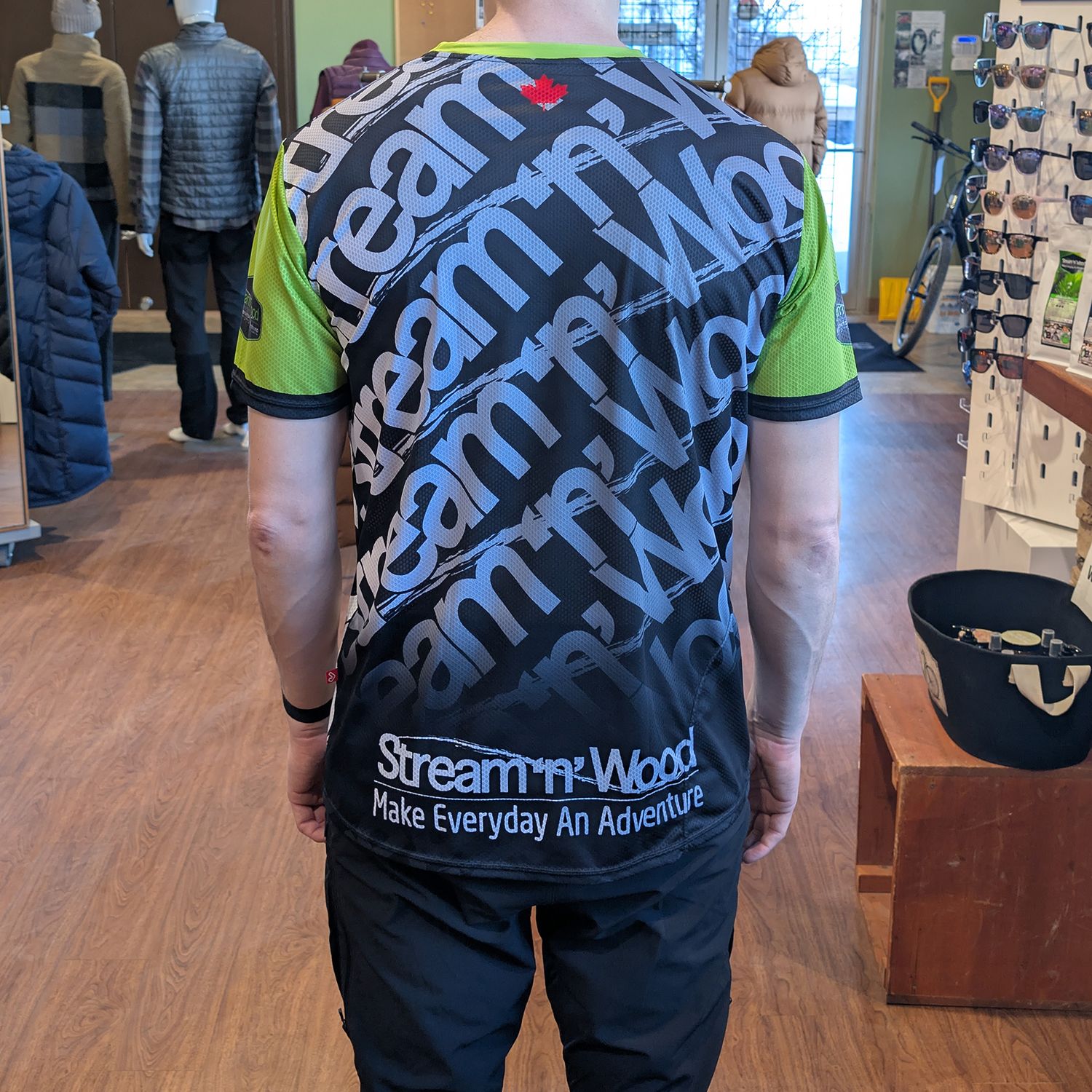 Stream N Wood MTB Club MTB Jersey (Black/Green))