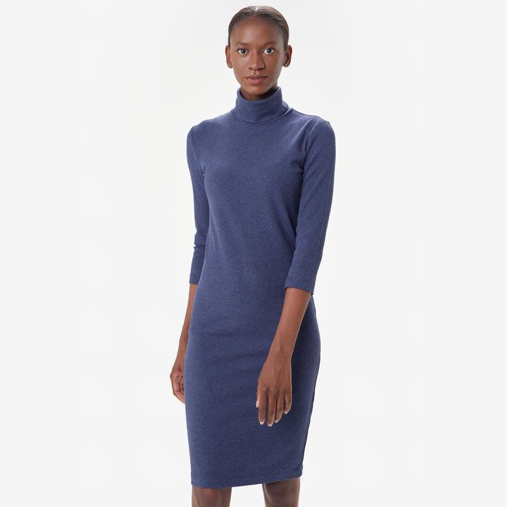 LOLE VILLERAY TURTLENECK DRESS MOONLIT