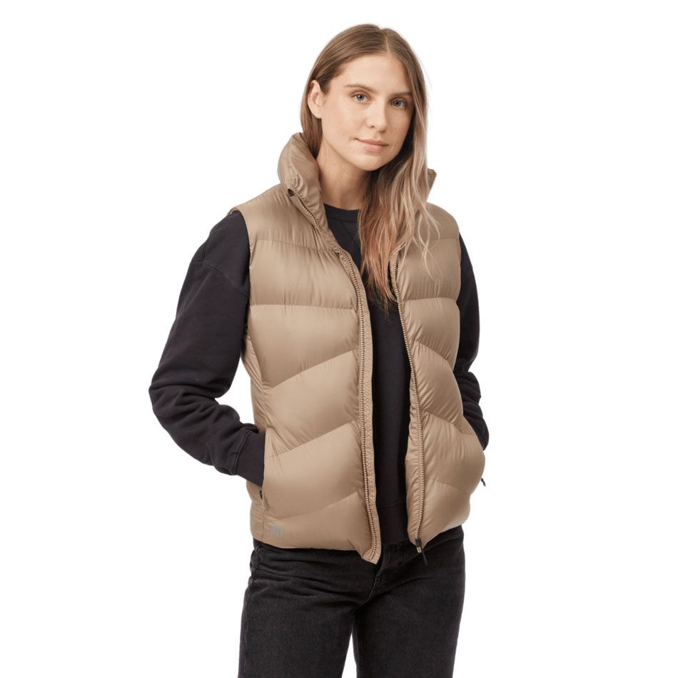 tentree W Cloud Shell Puffer Vest Pine Bark