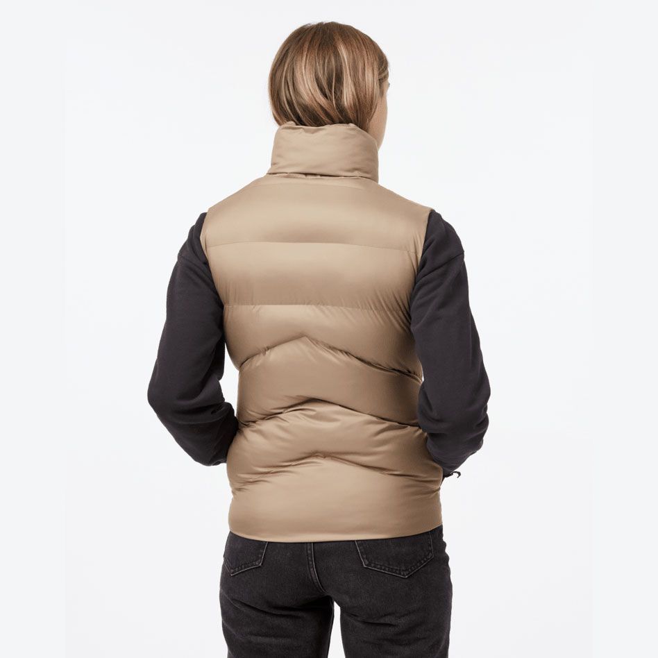 tentree W Cloud Shell Puffer Vest Pine Bark