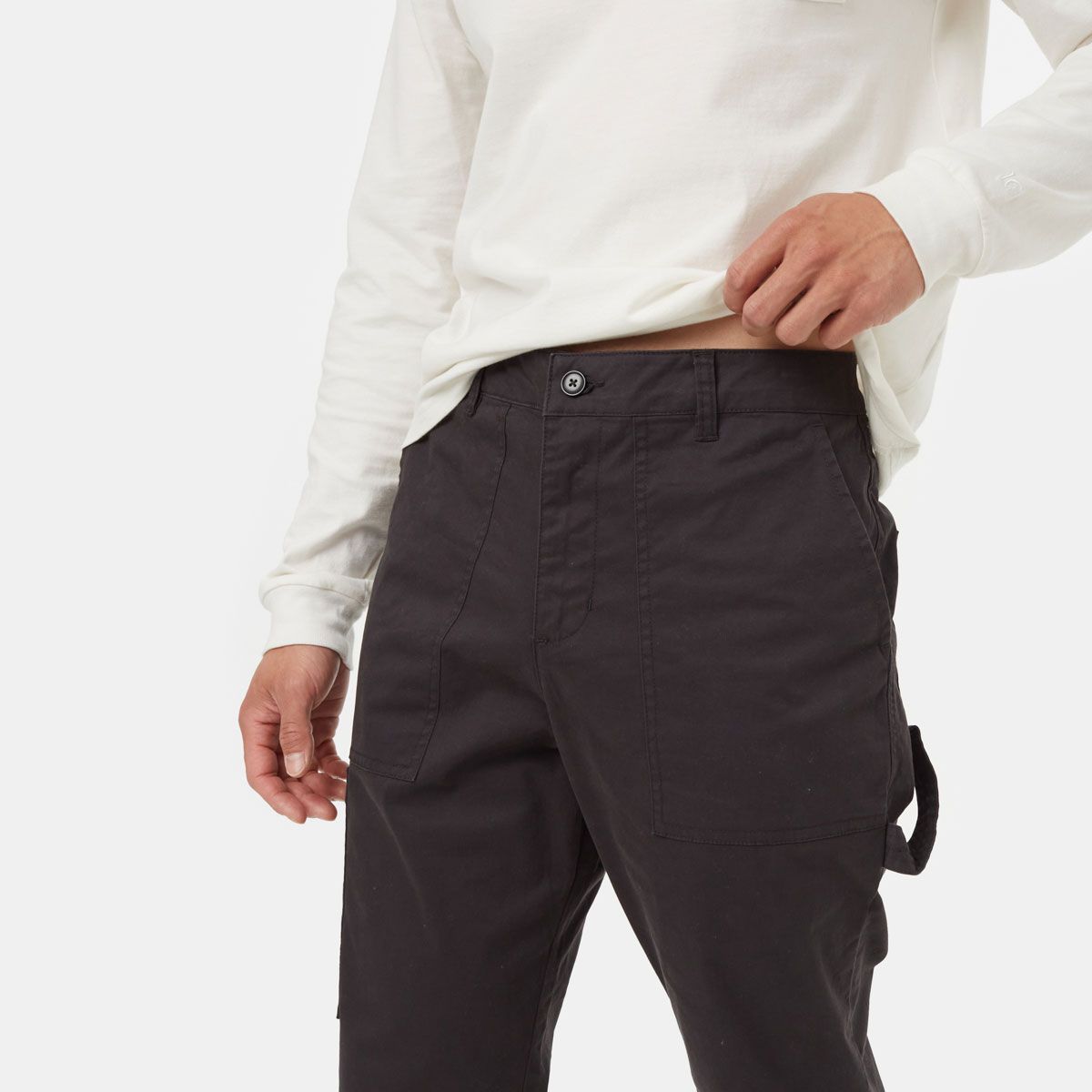 tentree M TWILL STRETCH WORKWEAR PANT - BLACK