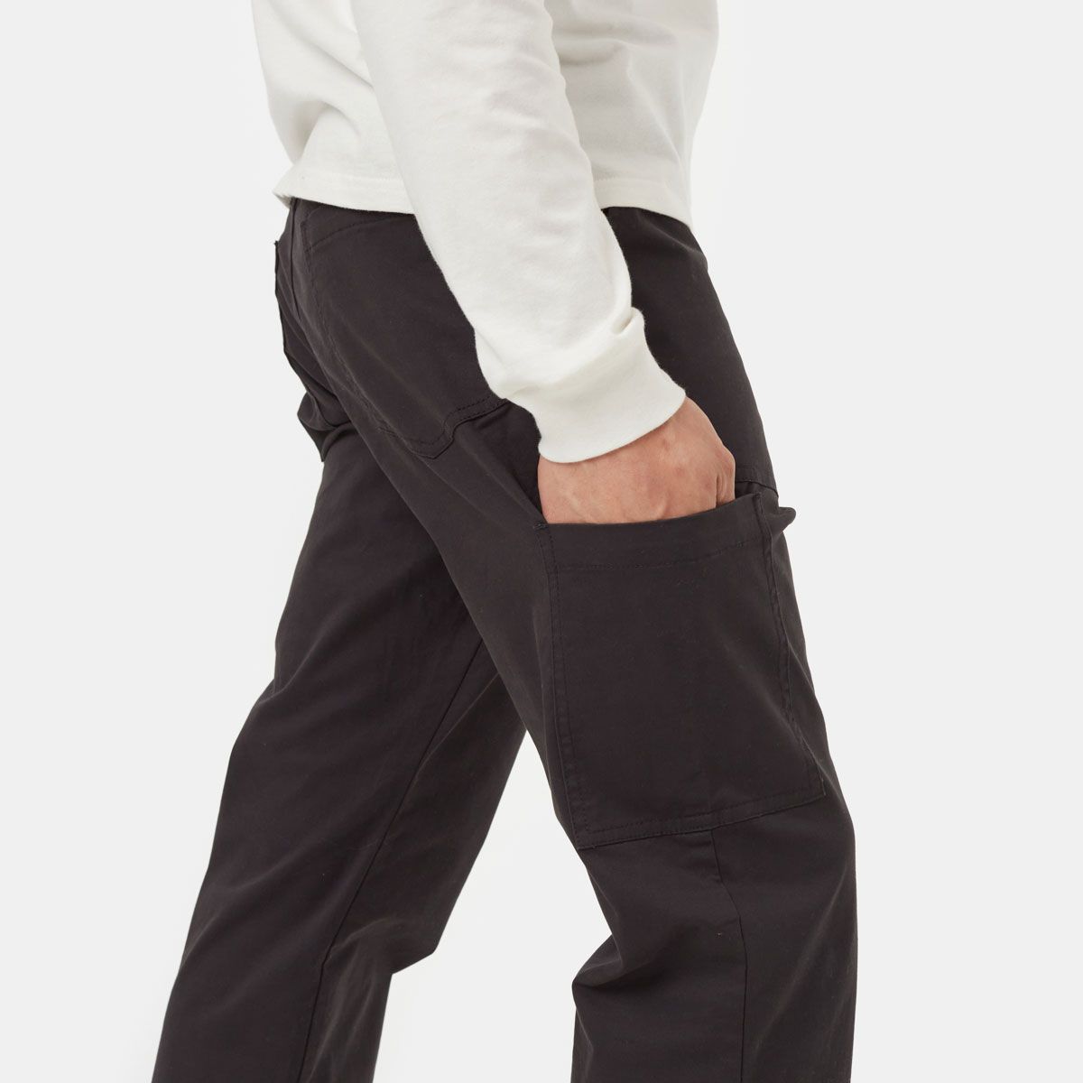 tentree M TWILL STRETCH WORKWEAR PANT - BLACK
