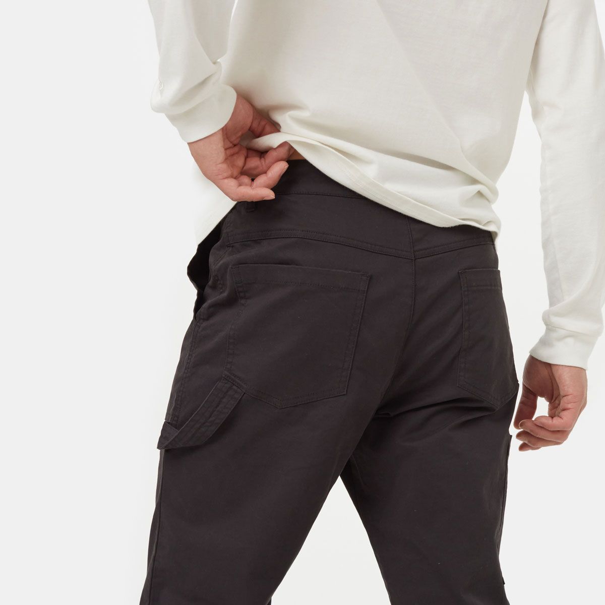 tentree M TWILL STRETCH WORKWEAR PANT - BLACK