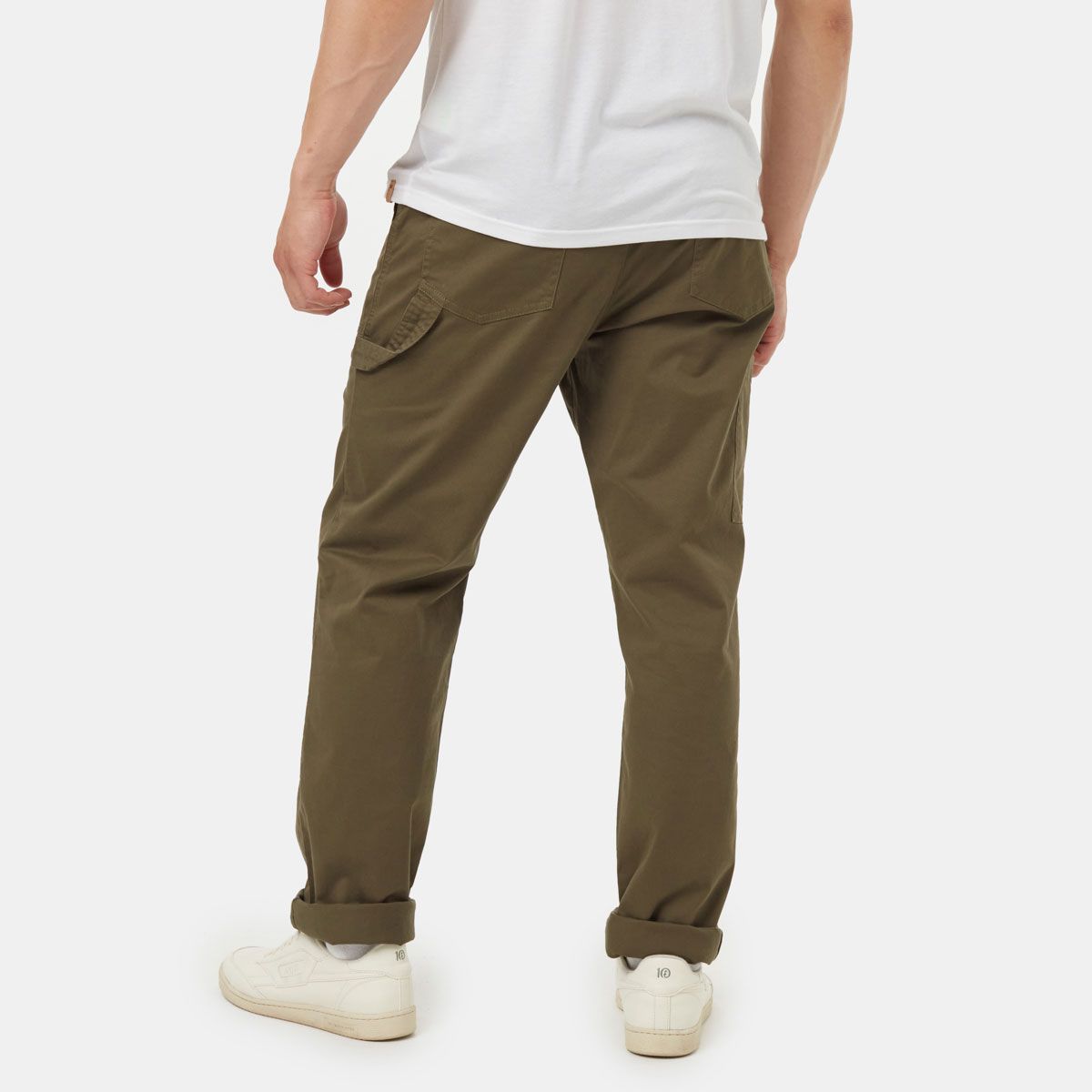 tentree M TWILL STRETCH WORKWEAR PANT - OLIVE NIGHT