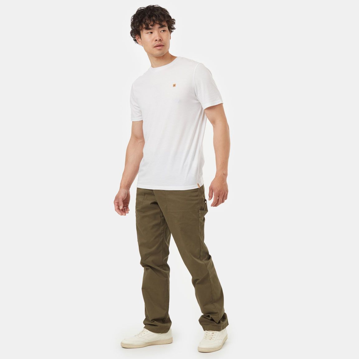 tentree M TWILL STRETCH WORKWEAR PANT - OLIVE NIGHT