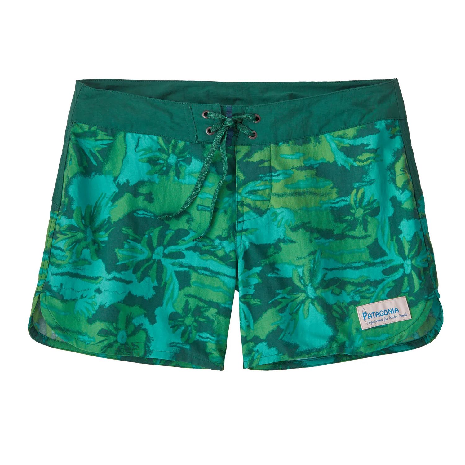 Patagonia W Wavefarer Boardshorts - Cliffs and Waves: Conifer