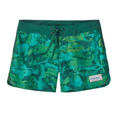 Patagonia W Wavefarer Boardshorts - Cliffs and Waves: Conifer Patagonia W Wavefarer Boardshorts - Cliffs and Waves: Conifer