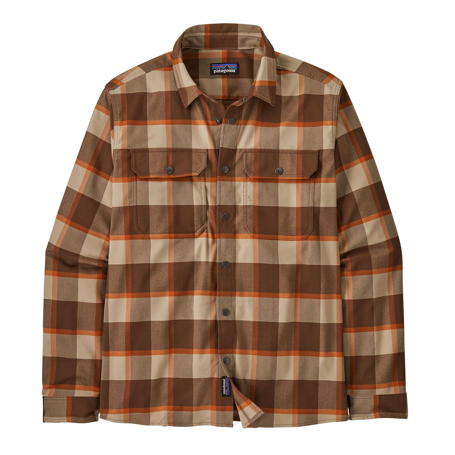 Patagonia M Canyonite Flannel Cliffs Molasses